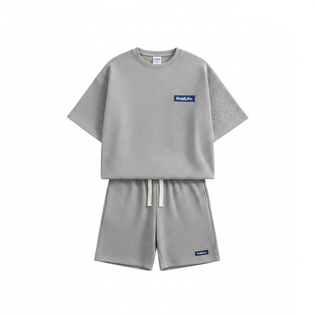 Conjunto Deportivo Waffle Hombre Playera y Short Casual - 1