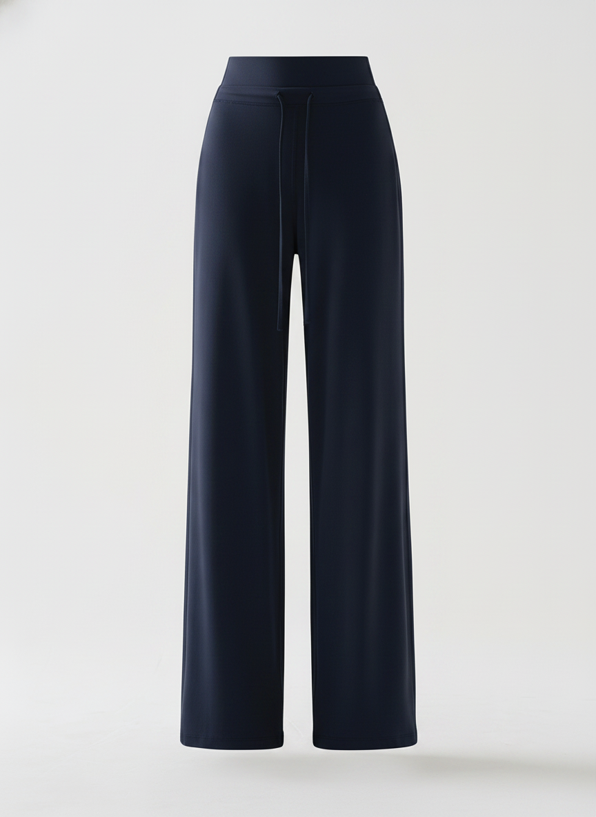 Pants de Yoga Holgado Tiro Alto Mujer Corte Recto - 1