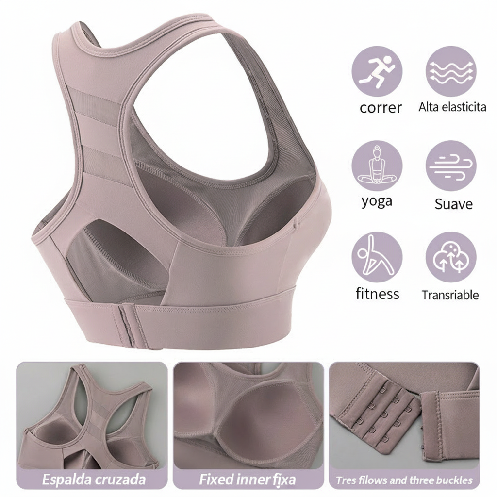 Top Deportivo de Alto Impacto Sin Aro para Mujer - 4