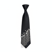 Corbata de moño con flecos y perlas estilo coreano - 1