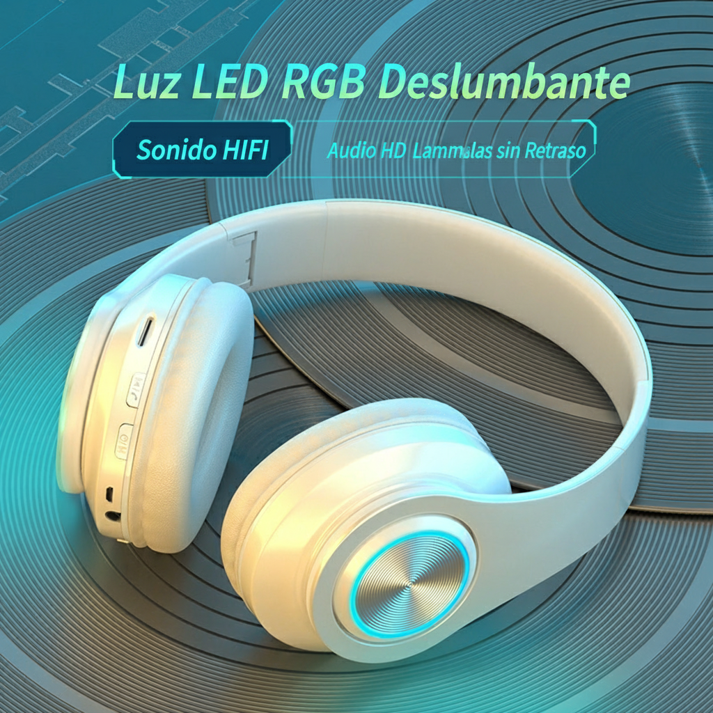 Audífonos Bluetooth B39 con Luz RGB y Bajos Potentes - 2