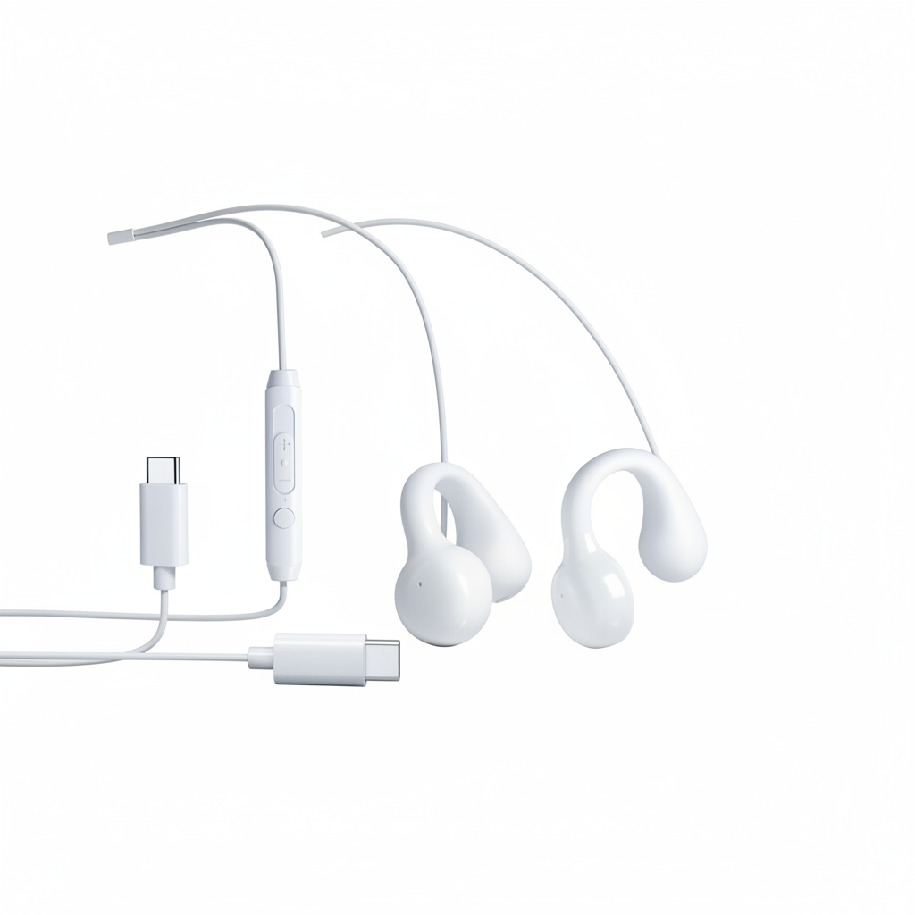 Audífonos de clip con micrófono conector 3.5mm y USB-C - 1