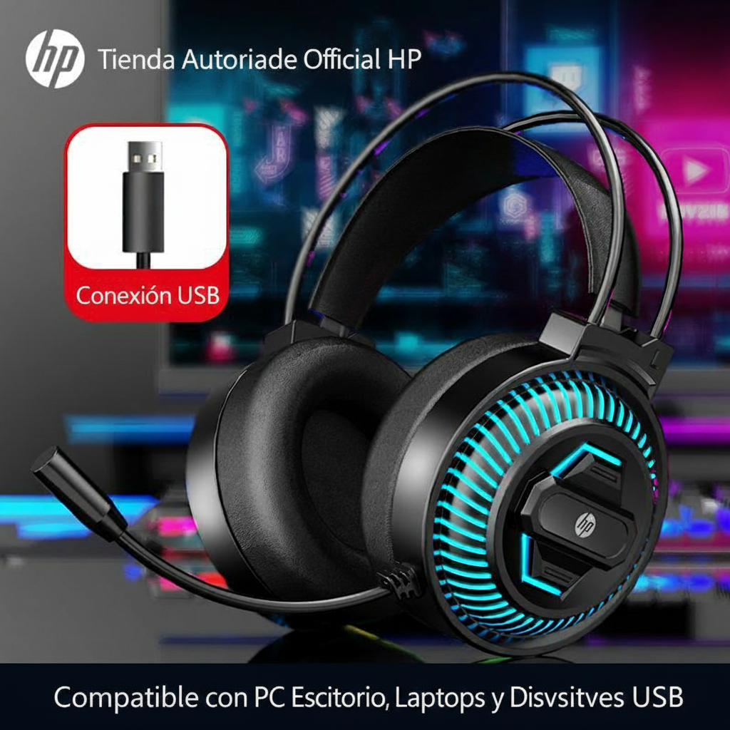 Audífonos HP 8001U con Micrófono USB para PC - 2
