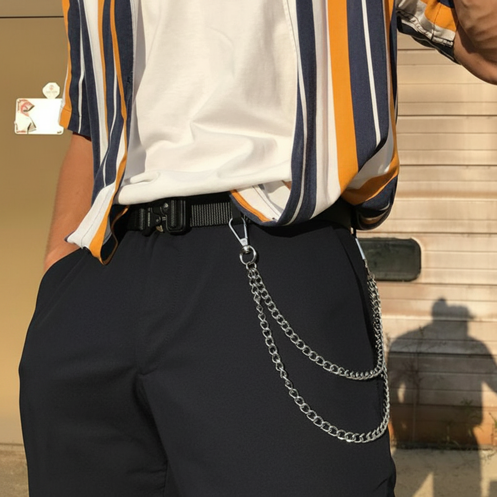 Cadena para pantalón estilo punk y hip hop unisex - 2