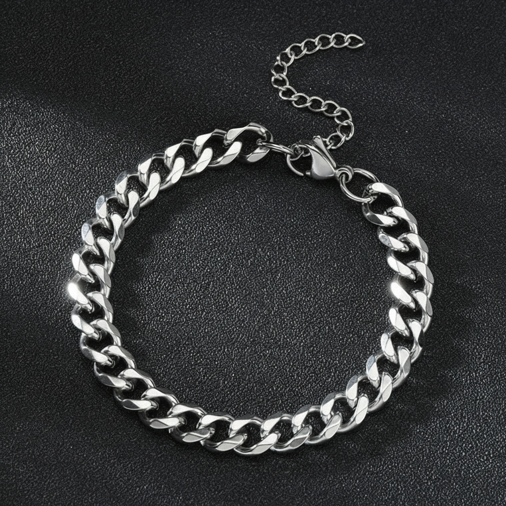 Pulsera Cubana de Acero Inoxidable Estilo Hip Hop - 2