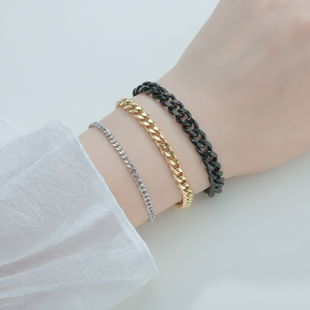 Pulsera Cubana de Acero Inoxidable Estilo Hip Hop - 4