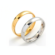 Anillo de acero inoxidable liso para hombre y mujer - 1
