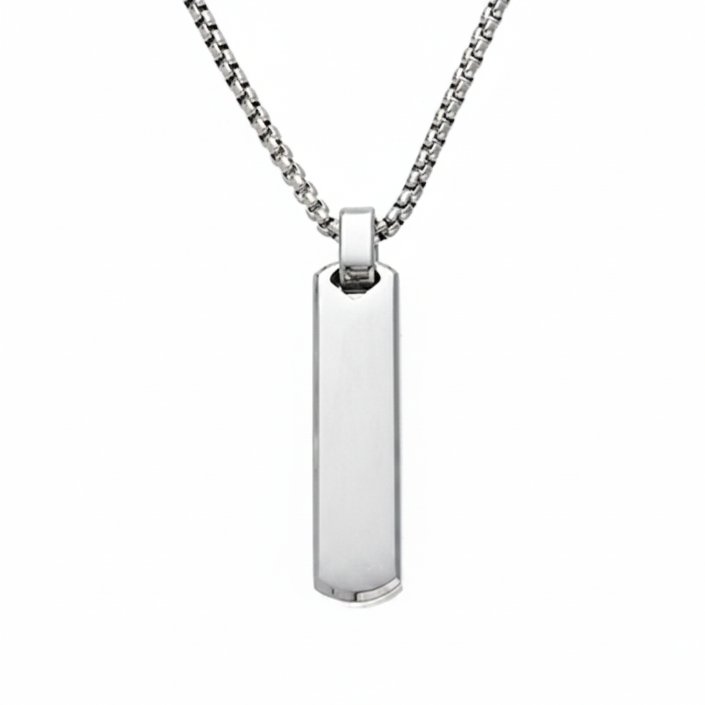 Collar Geométrico de Acero Inoxidable Unisex - 2