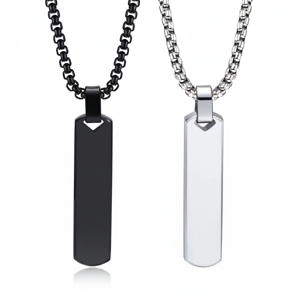 Collar Geométrico de Acero Inoxidable Unisex - 1