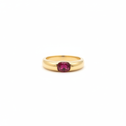 Anillo Vintage con Piedra Zircón Rojo o Verde Unisex - 1