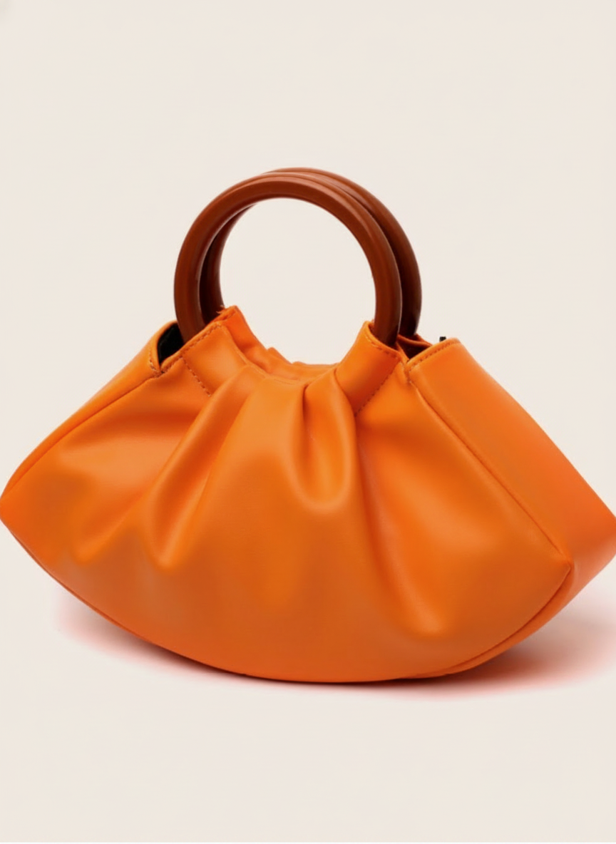 Bolsa nube de PU con textura cocodrilo y cierre magnético - 4