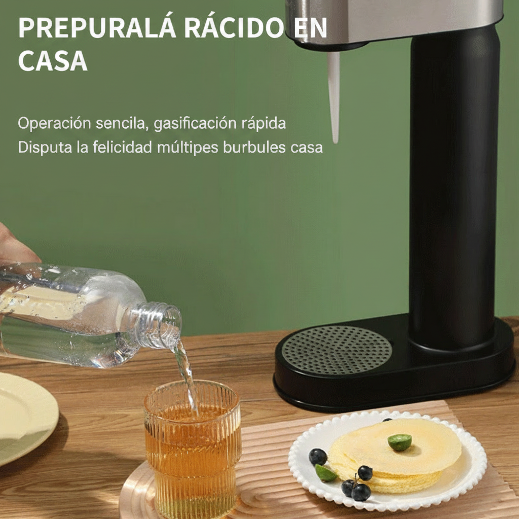 Máquina de Agua Mineral con Gas Tomic 1L Negro - 2