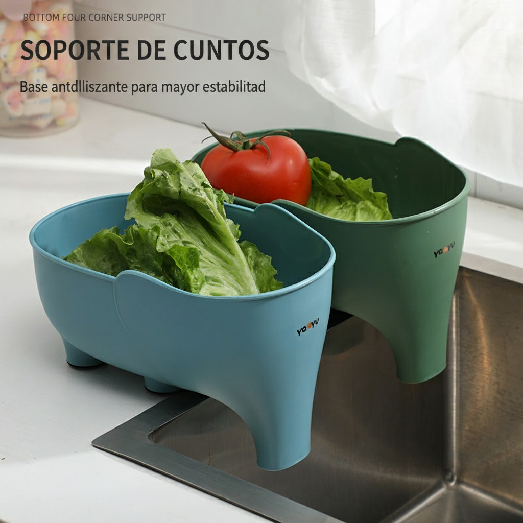 Escurridor de Verduras con Diseño de Elefante PP - 3