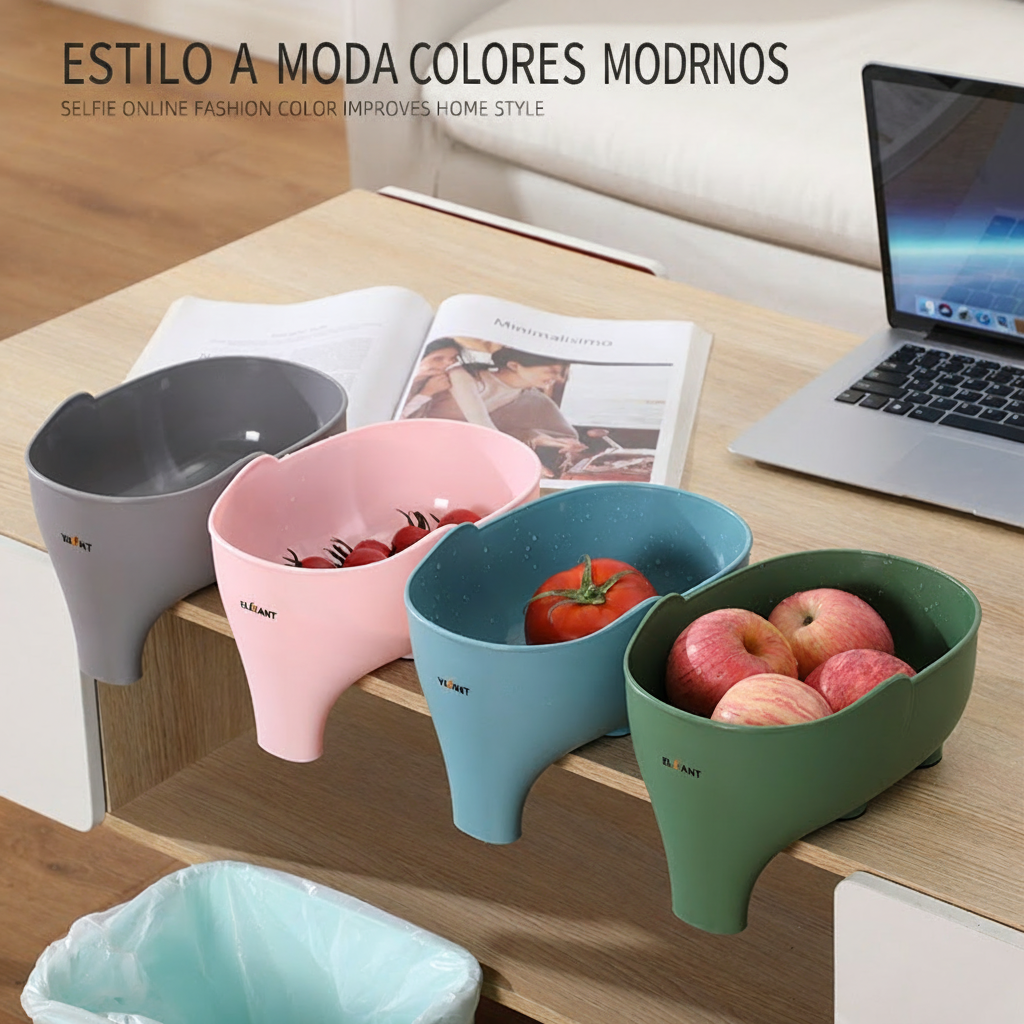 Escurridor de Verduras con Diseño de Elefante PP - 4