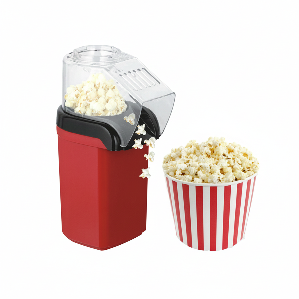 Máquina de Palomitas Mini Eléctrica 1200W Roja - 1