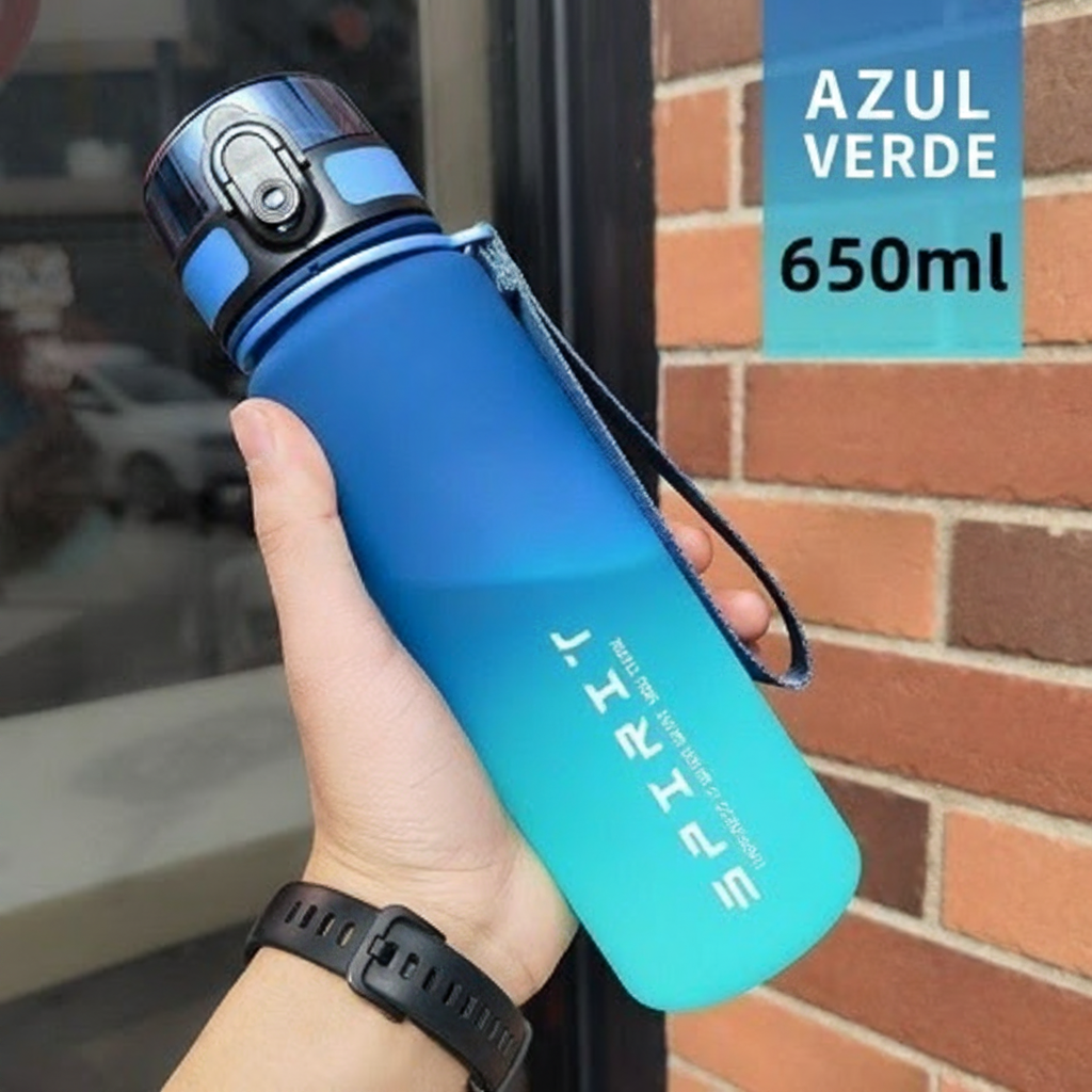 Botella deportiva con filtro de té y cordón 650ml/1L - 3