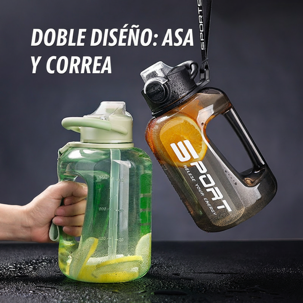 Botella deportiva con popote gran capacidad PC - 3