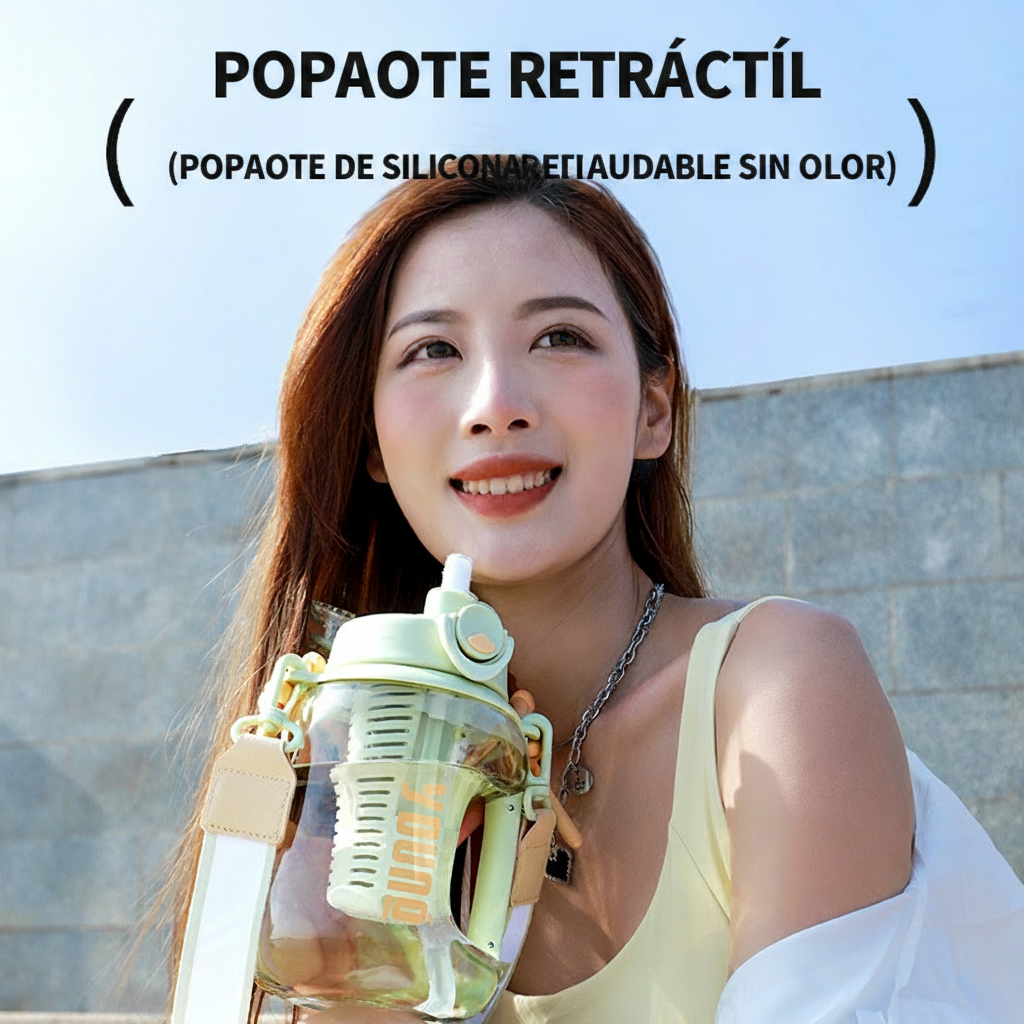 Botella deportiva con popote Tritan 1300ml y 1800ml - 3