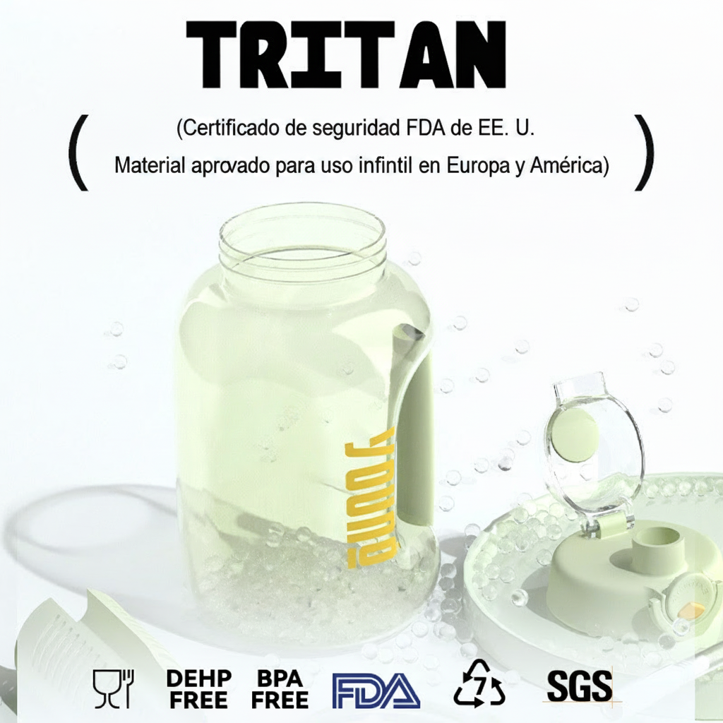 Botella deportiva con popote Tritan 1300ml y 1800ml - 4