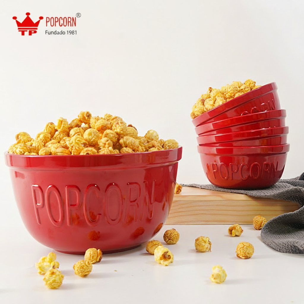 Tazón de palomitas melamina rojo 750 ml y 3.5 L - 1