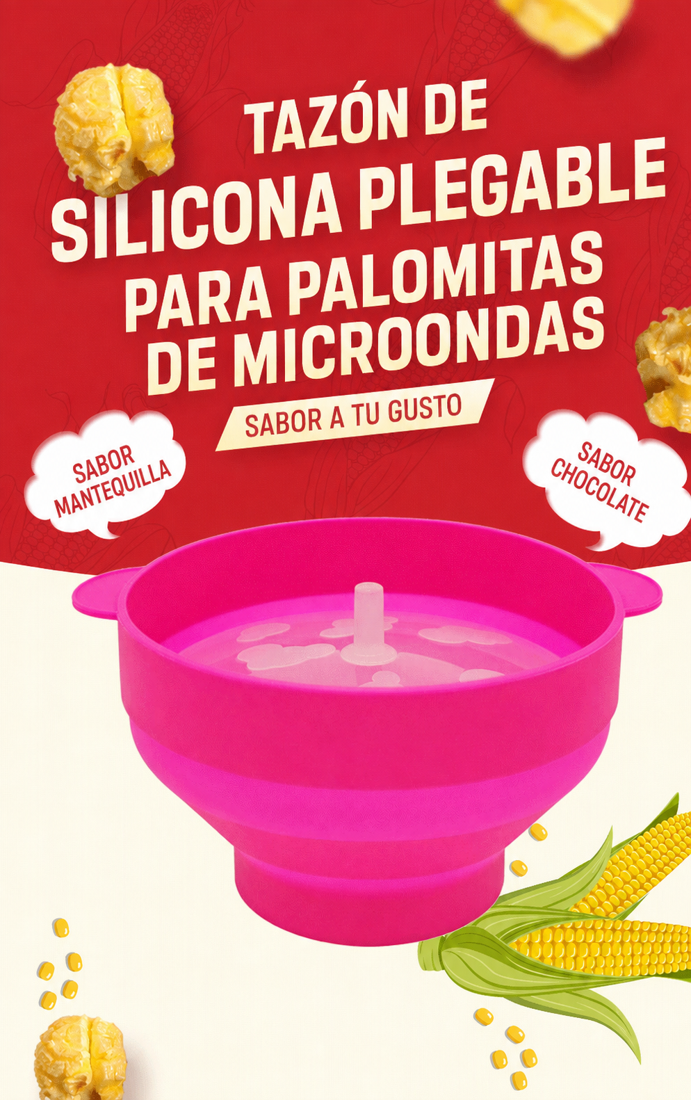 Bowl de Silicona Plegable para Palomitas de Microondas - 11