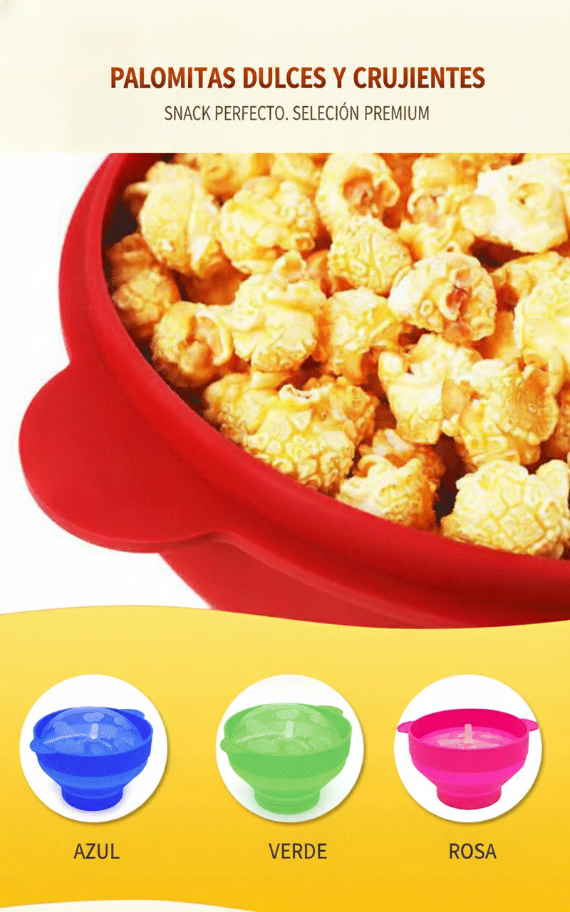 Bowl de Silicona Plegable para Palomitas de Microondas - 12