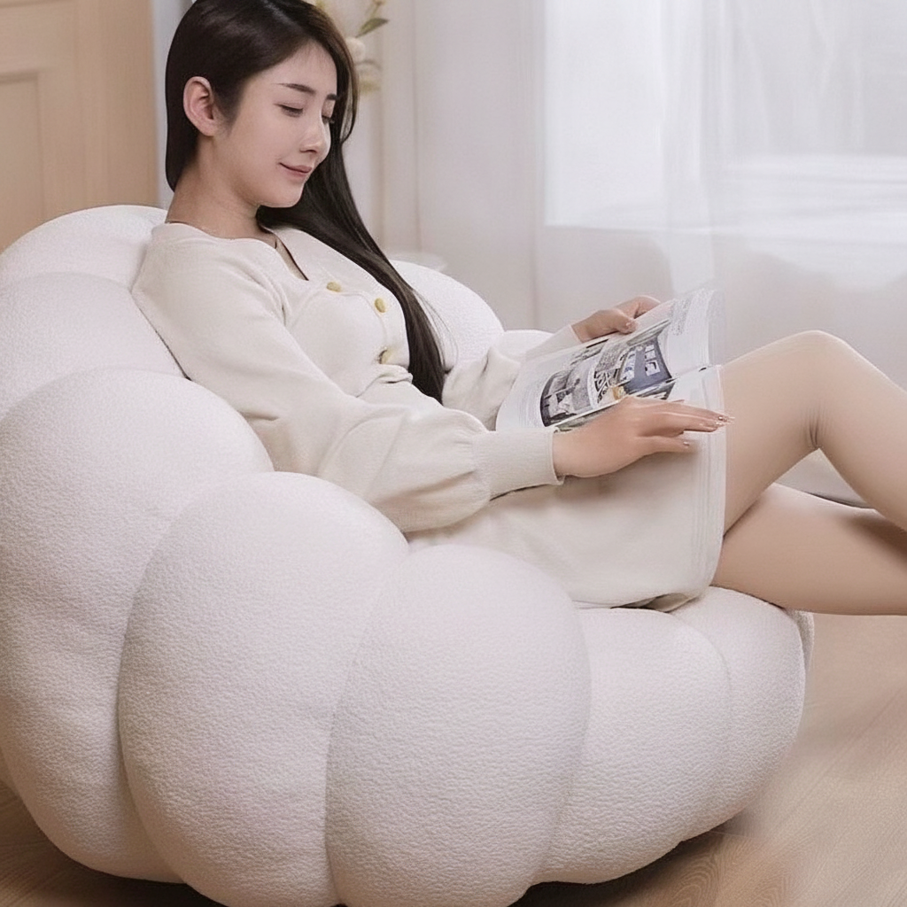 Sillón Puff Reclinable Tipo Calabaza con Relleno EPS - 2