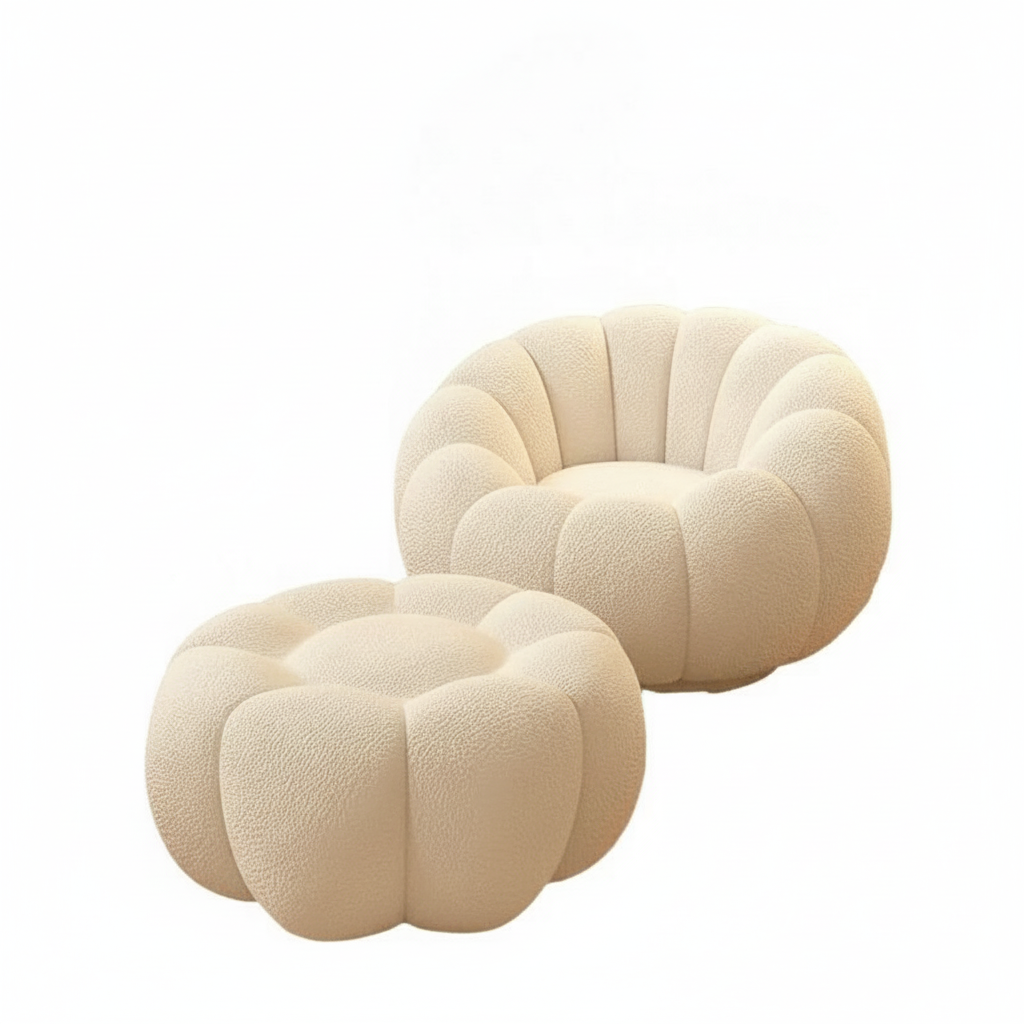 Sillón Puff Reclinable Tipo Calabaza con Relleno EPS - 4