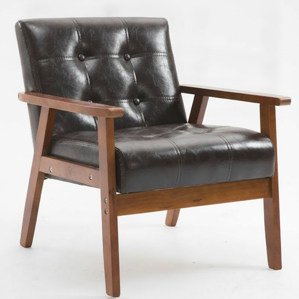 Sofá de oficina estilo japonés con estructura de madera - 6
