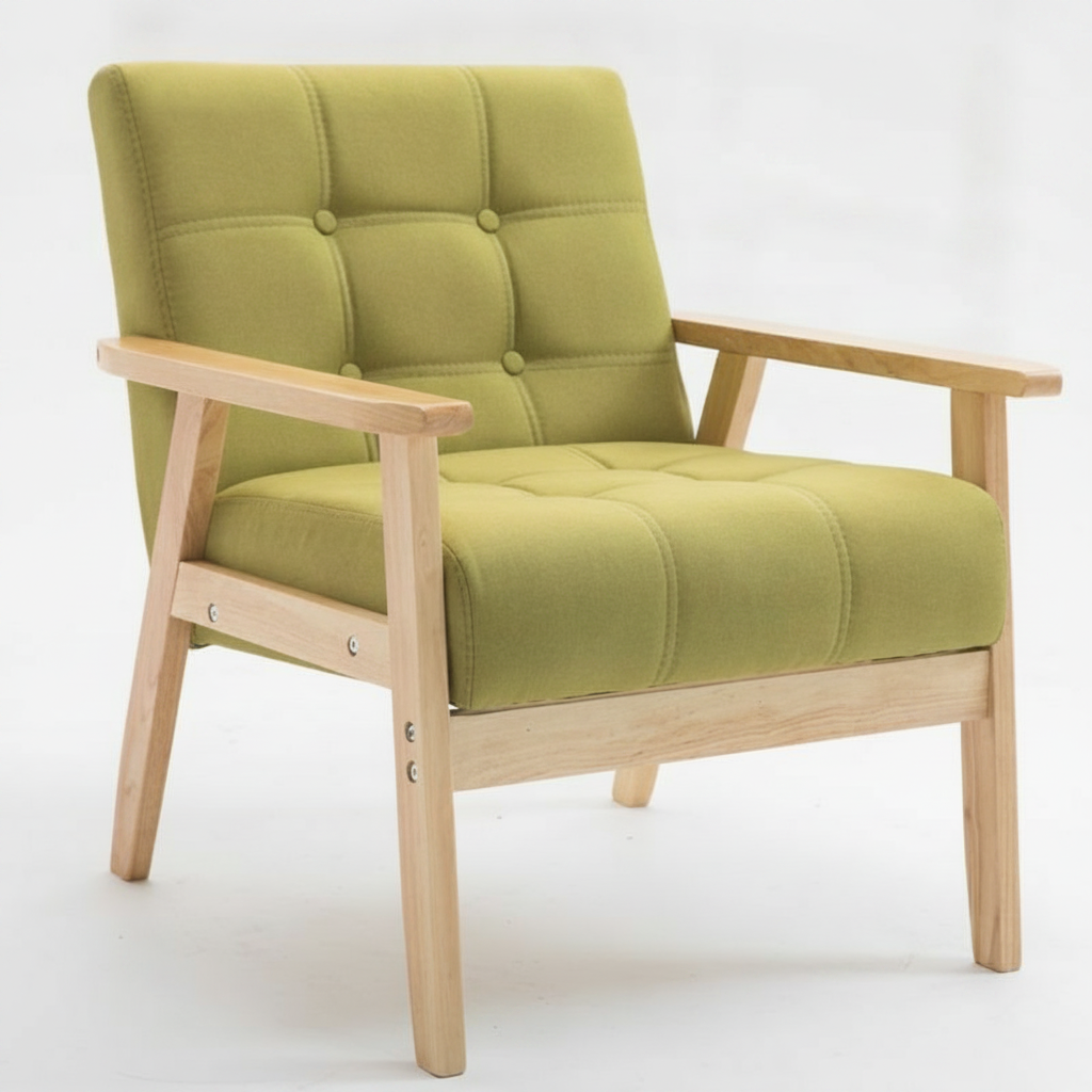Sofá de oficina estilo japonés con estructura de madera - 9
