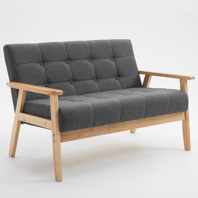 Sofá de oficina estilo japonés con estructura de madera