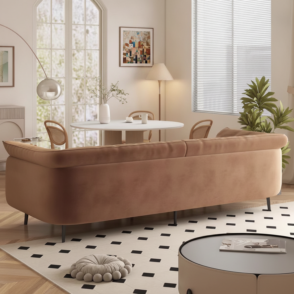 Sofá Francés Moderno Antimascota para Sala Pequeña - 7