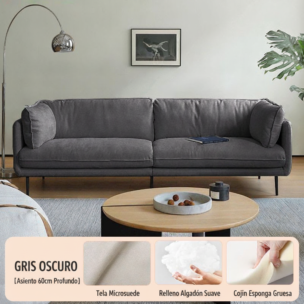 Sofá Francés Moderno Antimascota para Sala Pequeña