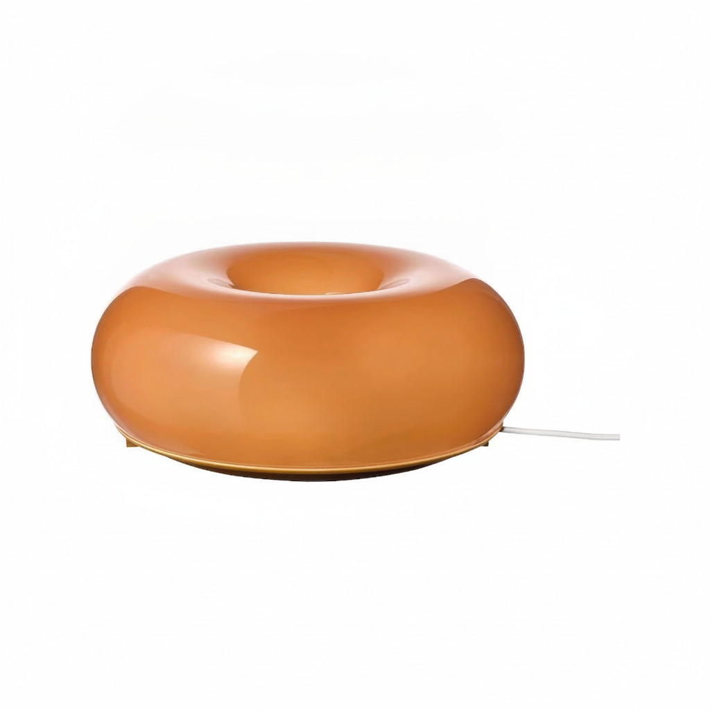 Lámpara LED táctil de vidrio diseño dona con 3 colores - 5