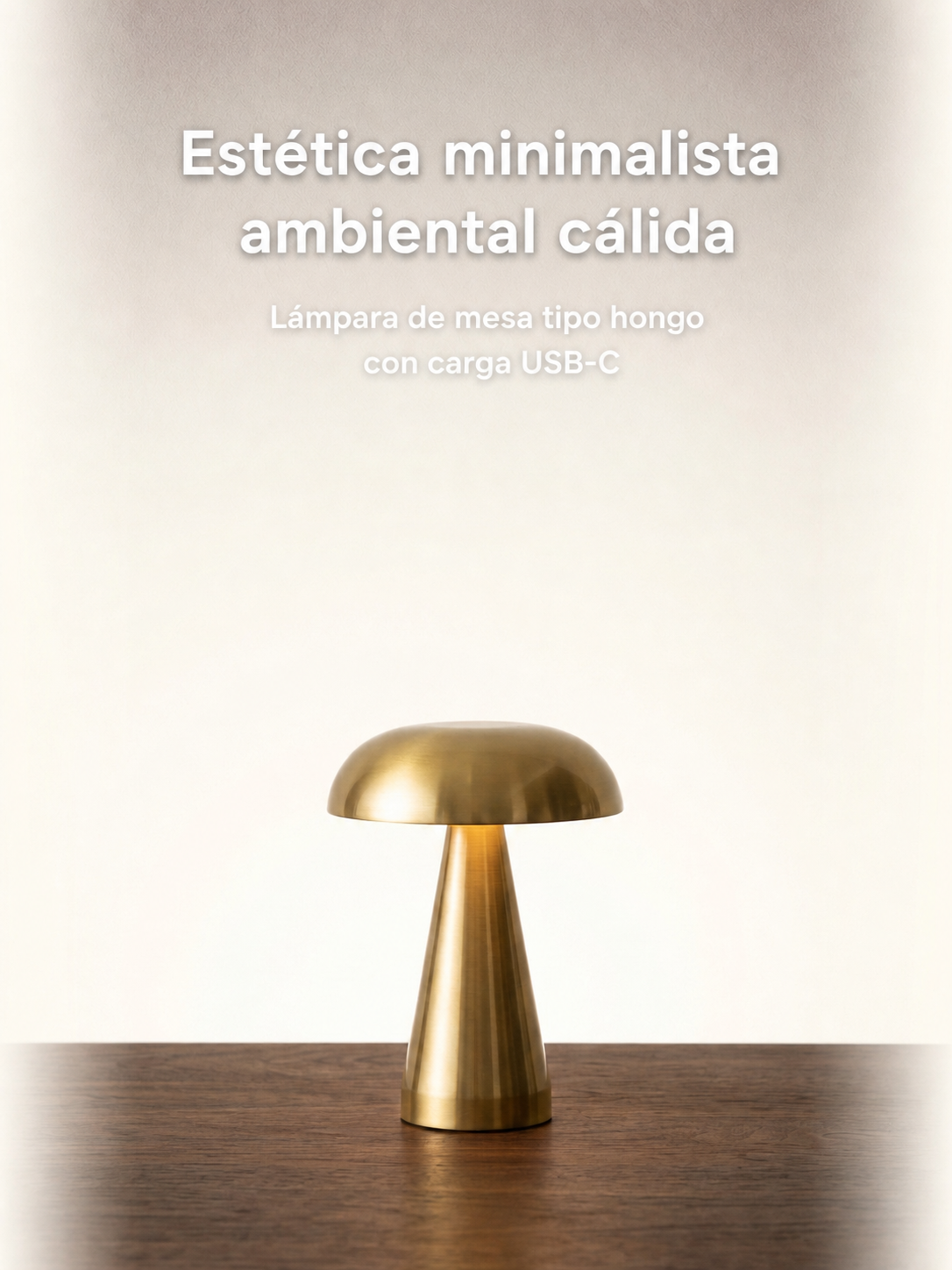 Lámpara de Mesa Tipo Hongo con Carga USB-C - 9