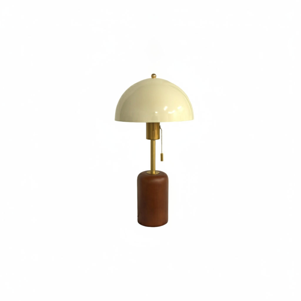 Lámpara de Mesa Vintage Francesa con Base de Bambú - 5