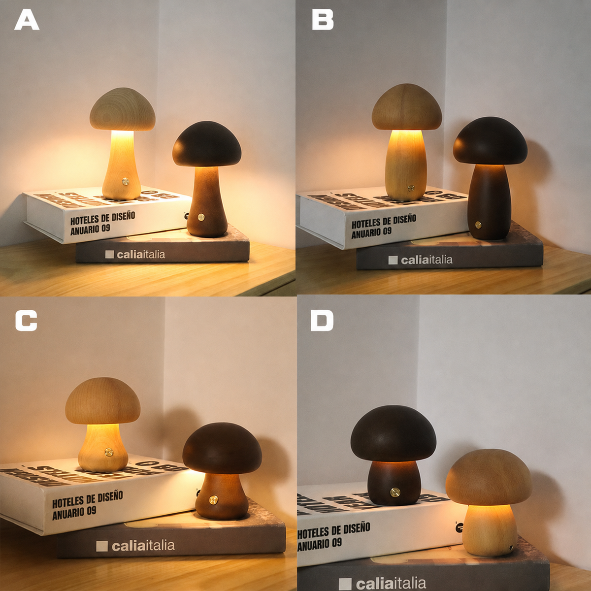 Lámpara Hongo LED Luz Nocturna Táctil Decorativa - 2