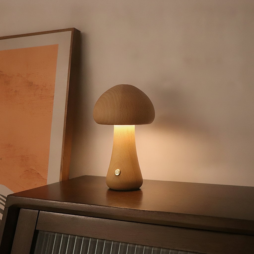 Lámpara Hongo LED Luz Nocturna Táctil Decorativa - 3