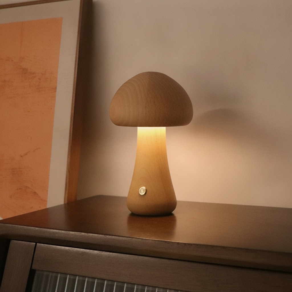 Lámpara Hongo LED Luz Nocturna Táctil Decorativa - 7