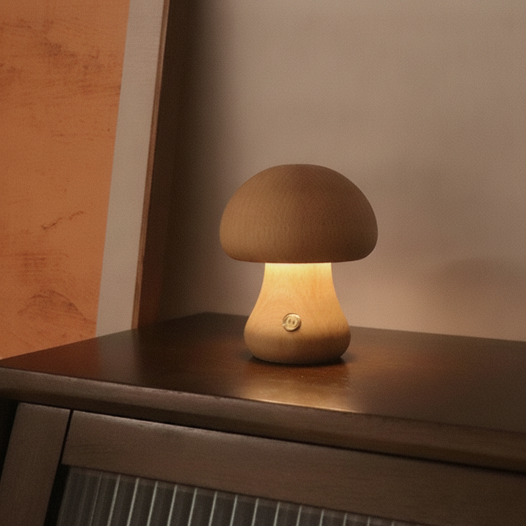 Lámpara Hongo LED Luz Nocturna Táctil Decorativa - 8