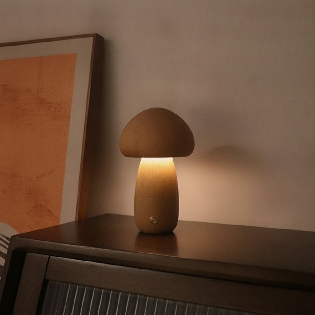 Lámpara Hongo LED Luz Nocturna Táctil Decorativa - 9