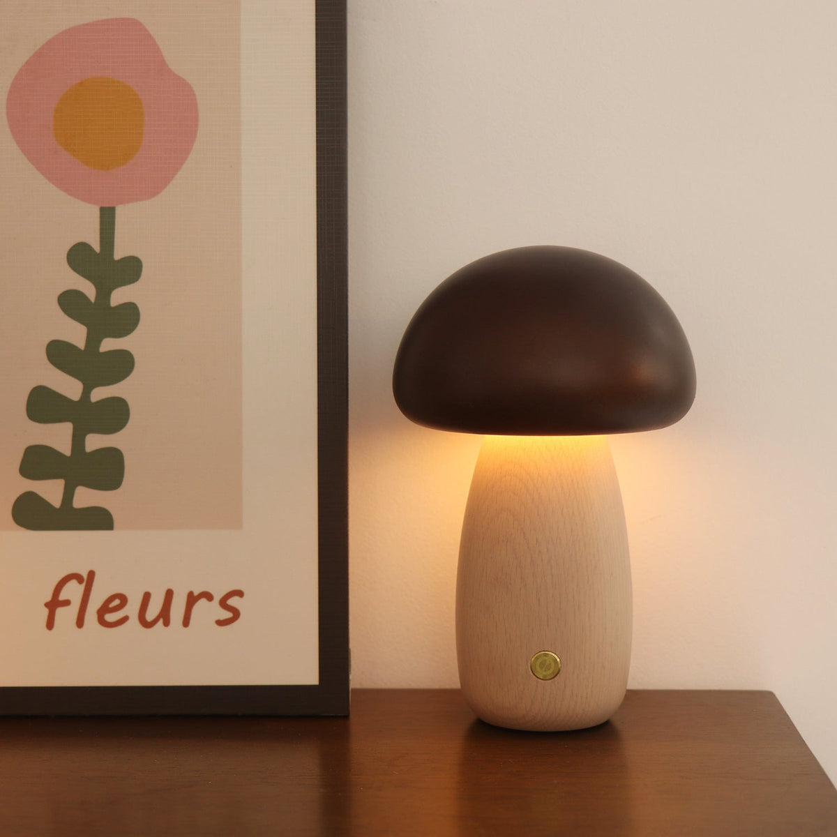 Lámpara Hongo LED Luz Nocturna Táctil Decorativa