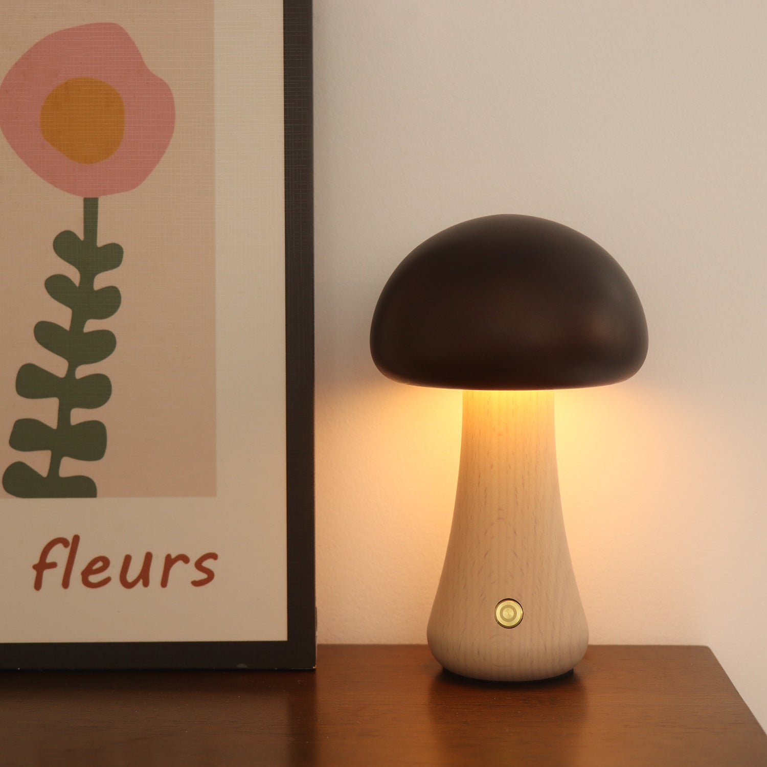 Lámpara Hongo LED Luz Nocturna Táctil Decorativa