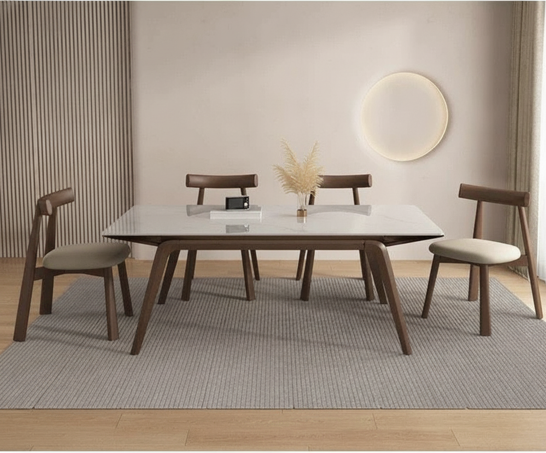 Silla Nórdica de Comedor con Respaldo y Asiento Tapizado - 16