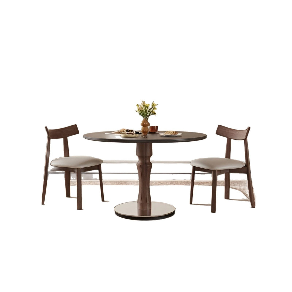 Silla Nórdica de Comedor con Respaldo y Asiento Tapizado - 5
