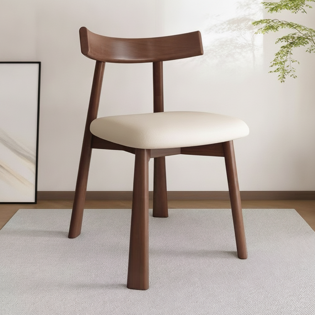 Silla Nórdica de Comedor con Respaldo y Asiento Tapizado - 6