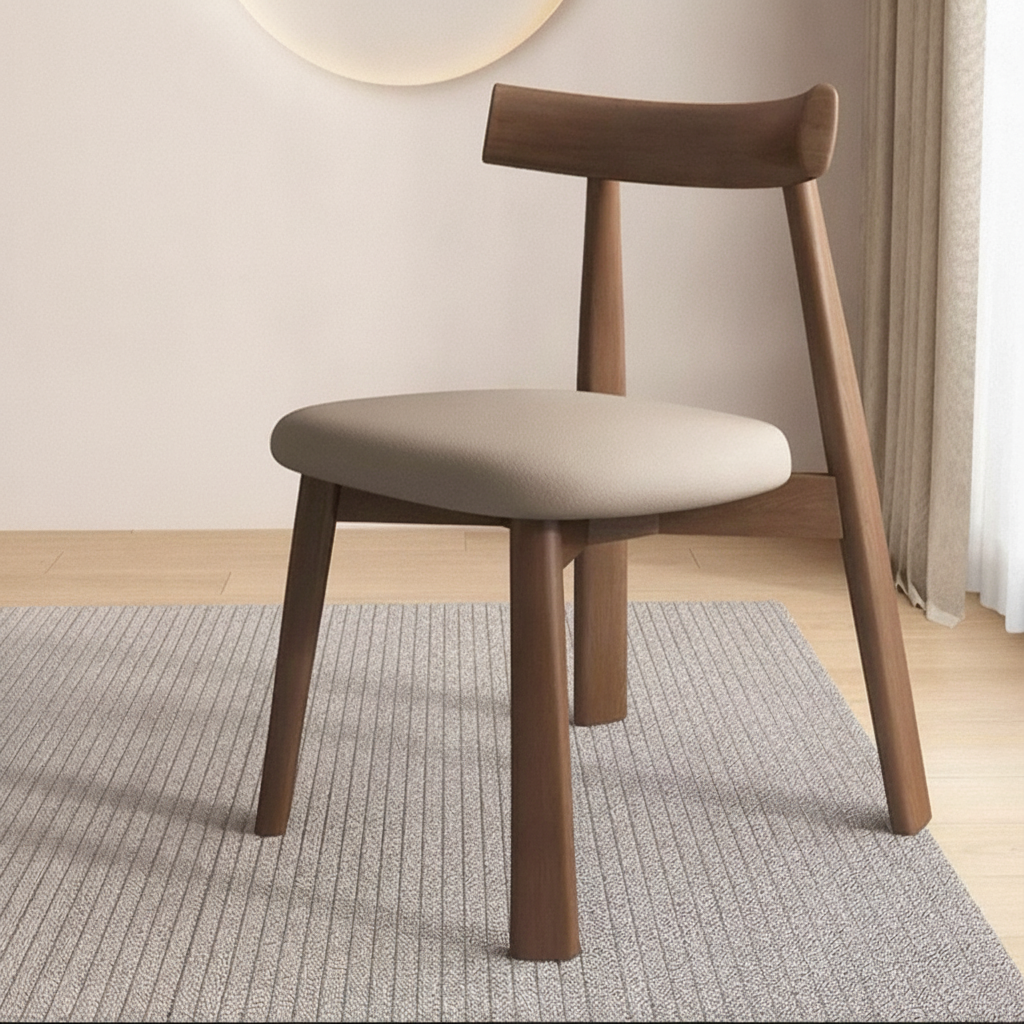 Silla Nórdica de Comedor con Respaldo y Asiento Tapizado - 8
