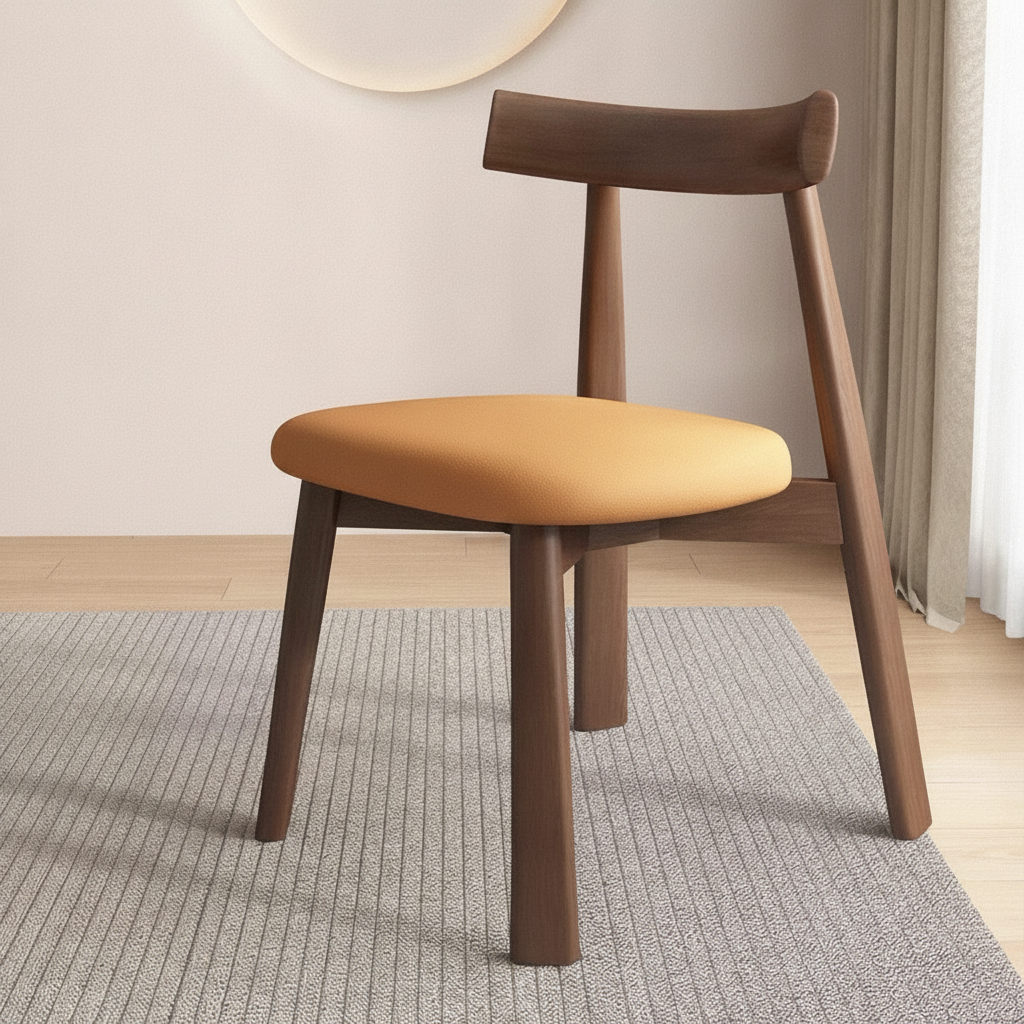 Silla Nórdica de Comedor con Respaldo y Asiento Tapizado - 9