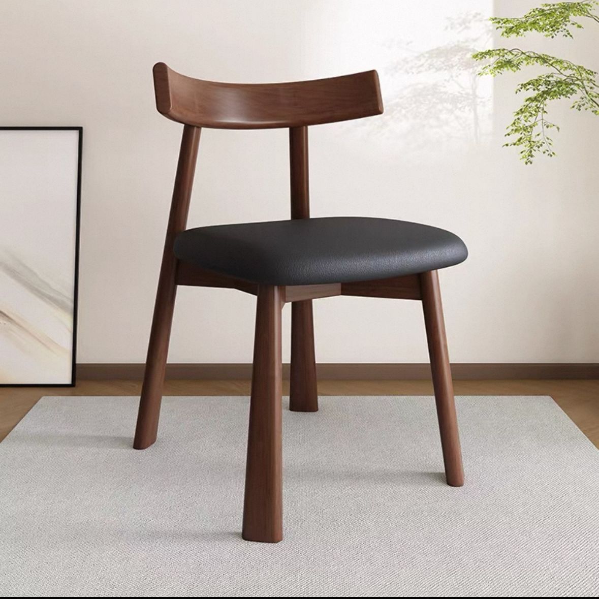 Silla Nórdica de Comedor con Respaldo y Asiento Tapizado