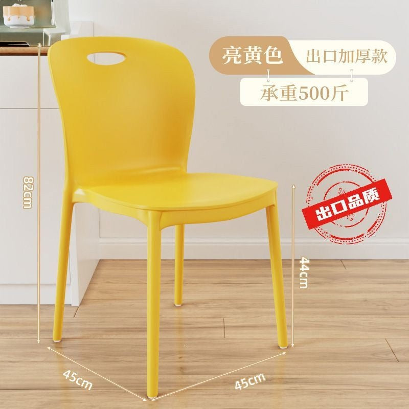 Silla nórdica apilable con descansabrazos para comedor - 4